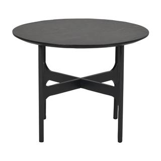 Rowico Čierny okrúhly konferenčný stolík s doskou v dekore jaseňového dreva 55x55 cm Colton - , značky Rowico