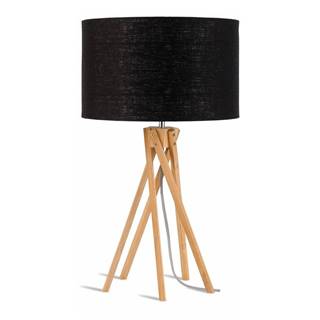 Good&Mojo Stolová lampa s čiernym tienidlom a konštrukciou z bambusu  Kilimanjaro, značky Good&Mojo