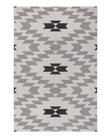 Čierno-biely vonkajší koberec Ragami Geo, 200 x 290 cm