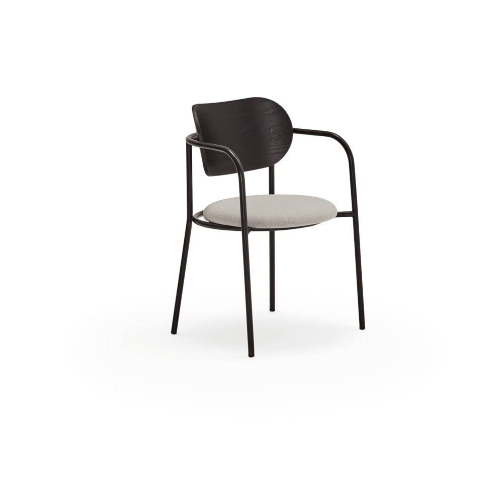Teulat Čierno-sivá jedálenská stolička v dekore jaseňa Eclipse - , značky Teulat