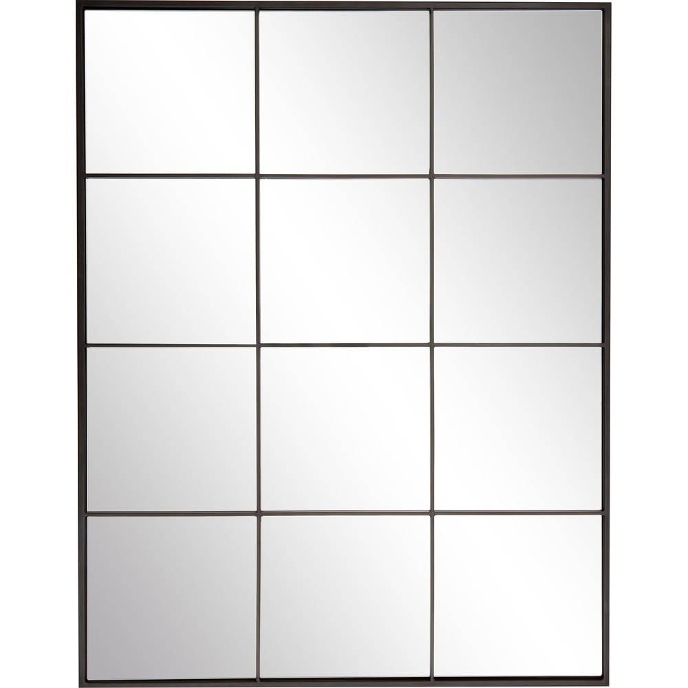 Westwing Collection Nástenné zrkadlo s čiernym kovovým rámom  Clarita, 70 x 90 cm, značky Westwing Collection