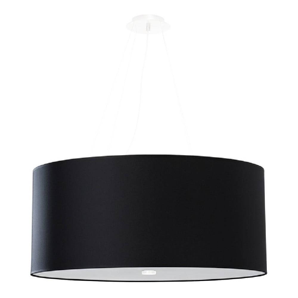 Nice Lamps Čierne závesné svietidlo so skleneným tienidlom ø 60 cm Volta - , značky Nice Lamps
