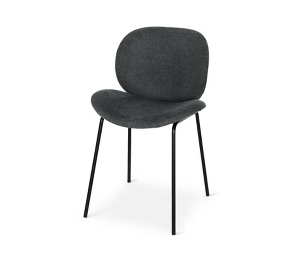 Tchibo Čalúnená dizajnová stolička, tmavosivá, značky Tchibo