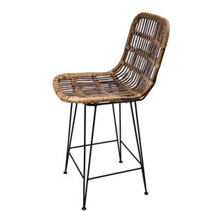 Hnedá ratanová barová stolička 106 cm - Ego Dekor
