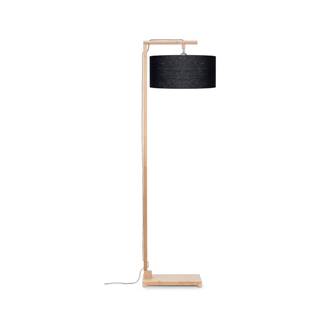 Good&Mojo Stojacia lampa s čiernym tienidlom a konštrukciou z bambusu  Himalaya, značky Good&Mojo