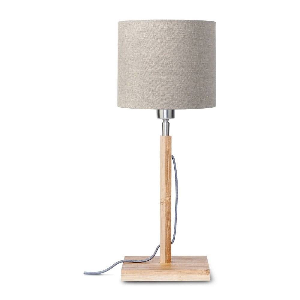 Good&Mojo Stolová lampa s béžovým tienidlom a konštrukciou z bambusu  Fuji, značky Good&Mojo