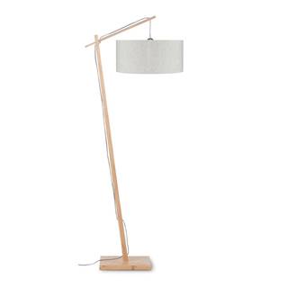 Good&Mojo Stojacia lampa so svetlobéžovým tienidlom a konštrukciou z bambusu  Andes, značky Good&Mojo