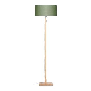 Good&Mojo Stojacia lampa so zeleným tienidlom a konštrukciou z bambusu  Fuji, značky Good&Mojo
