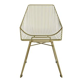 Kovová stolička v zlatej farbe CosmoLiving by Cosmopolitan Ellis