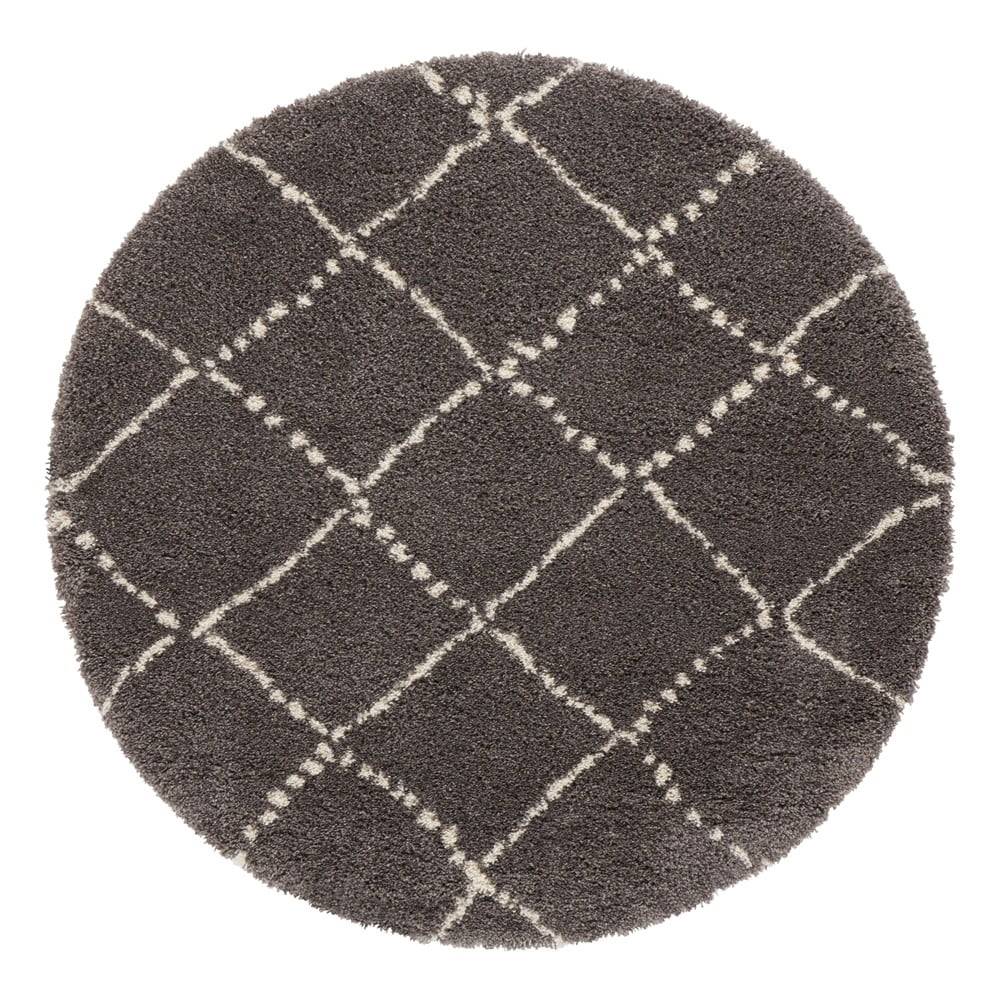 Mint Rugs Sivý koberec  Hash, ⌀ 160 cm, značky Mint Rugs