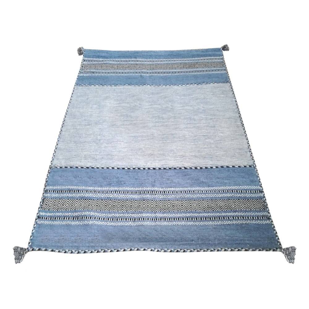 Webtappeti Modro-sivý bavlnený koberec  Antique Kilim, 160 x 230 cm, značky Webtappeti