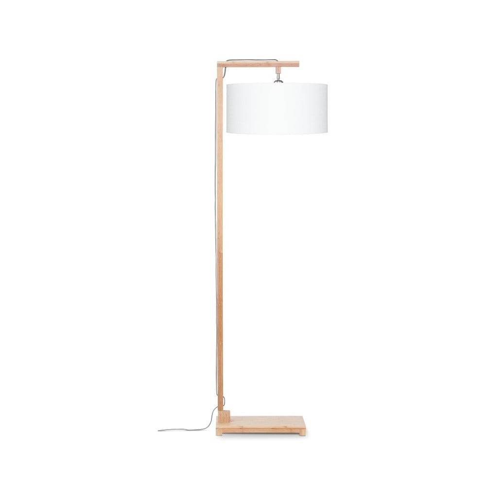 Good&Mojo Stojacia lampa s bielym tienidlom a konštrukciou z bambusu  Himalaya, značky Good&Mojo