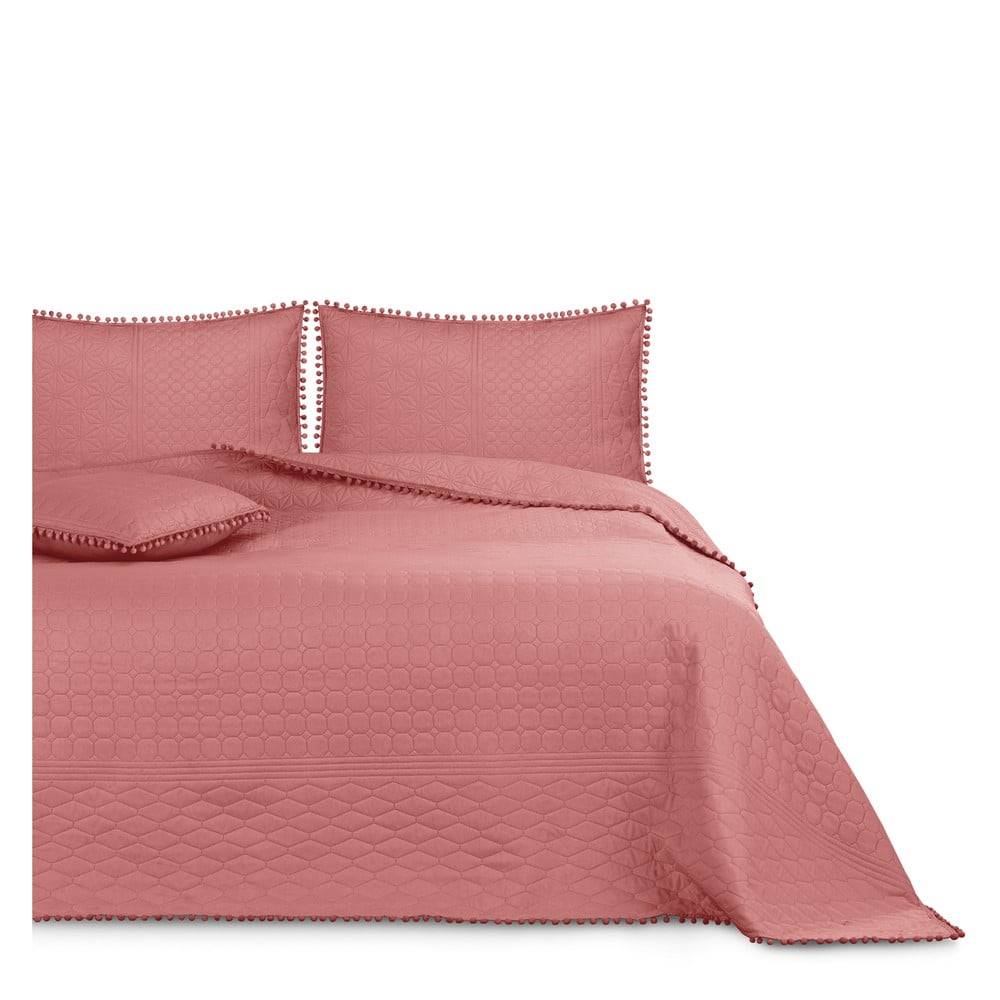AmeliaHome Ružová prikrývka na posteľ  Meadore, 200 x 220 cm, značky AmeliaHome