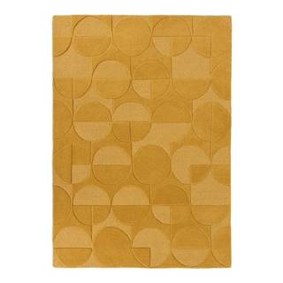 Žltý koberec z vlny Flair Rugs Gigi, 120 × 170 cm
