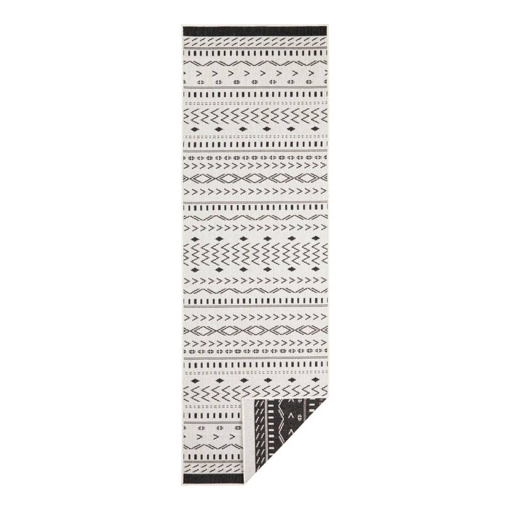 NORTHRUGS Čierno-krémový vonkajší koberec  Kuba, 80 x 250 cm, značky NORTHRUGS