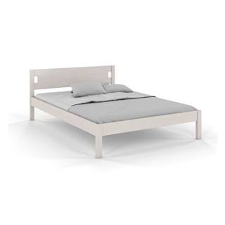 Biela dvojlôžková posteľ z borovicového dreva 120x200 cm Laxbaken - Skandica