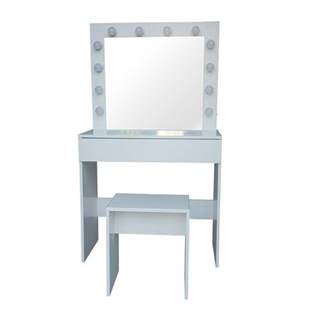 Kvalitex Kozmetický stolík so zrkadlom Kamila, 140 x 40 x 80 cm, značky Kvalitex