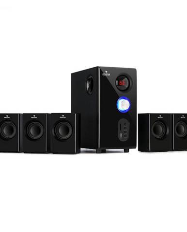 Auna Concept 520, 5.1 reproduktorový systém, 75 W, OneSide subwoofer, BT, USB, SD