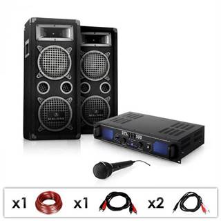 Electronic-Star  DJ PA set „DJ–25“, zosilňovač, PA repro, mikrofon, 1600W, značky Electronic-Star