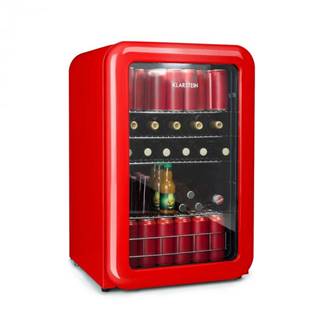 Klarstein  PopLife, chladnička na nápoje, chladnička, 48 litrov, 0 - 10 °C, retro dizajn, červená, značky Klarstein