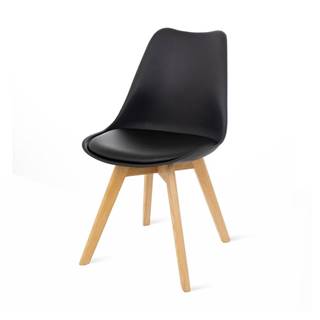 loomi.design Súprava 2 čiernych stoličiek s bukovými nohami Bonami Essentials Retro, značky loomi.design