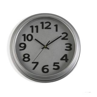 Versa Sivé nástenné hodiny  In Time, ⌀ 32,7 cm, značky Versa
