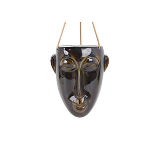 PT LIVING Tmavohnedý závesný kvetináč  Mask, výška 22,3 cm, značky PT LIVING