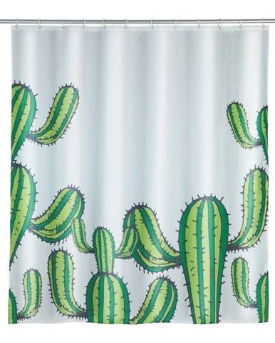 Sprchový záves Wenko Cactus, 180 × 200 cm