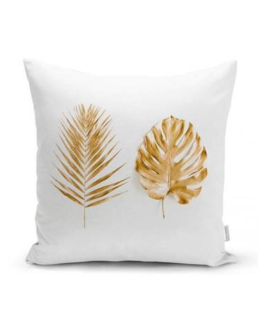 Obliečka na vankúš Minimalist Cushion Covers Golden Leafes, 45 x 45 cm