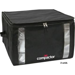 Compactor Čierny úložný box na oblečenie  XXL Black Edition 3D Medium, 125 l, značky Compactor