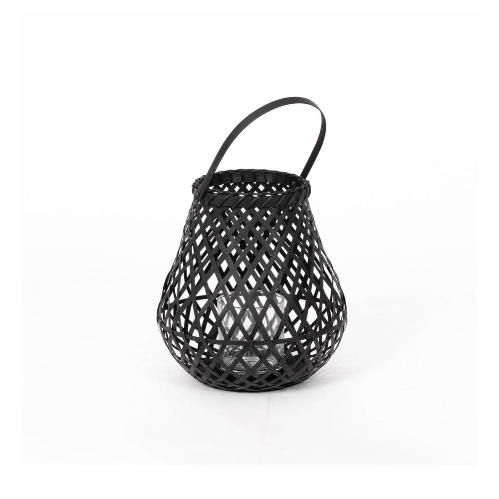 Compactor Čierny bambusový lampáš  Bamboo Lantern, ⌀ 25 cm, značky Compactor
