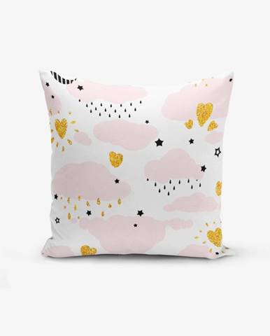 Obliečka na vankúš s prímesou bavlny Minimalist Cushion Covers Pink Clouds Modern, 45 × 45 cm
