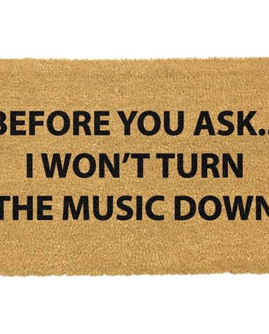 Rohožka z prírodného kokosového vlákna Artsy Doormats Loud Music, 40 x 60 cm