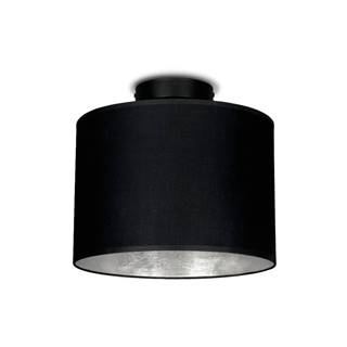 Čierne stropné svietidlo s detailom v striebornej farbe Sotto Luce MIKA, Ø 25 cm