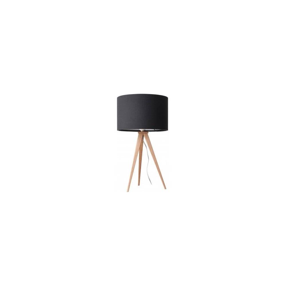 Zuiver Čierna stolová lampa  Tripod Wood, značky Zuiver