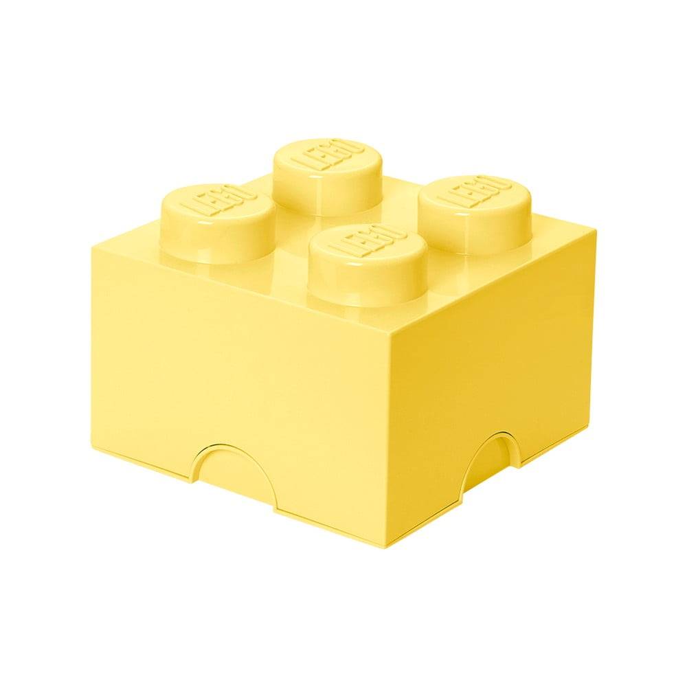 LEGO® Svetložltý úložný box štvorec , značky LEGO®