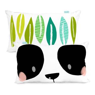 Moshi Moshi Bavlnená obojstranná obliečka na vankúš  Panda Garden, 50 × 30 cm, značky Moshi Moshi