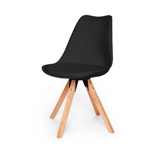 loomi.design Súprava 2 čiernych stoličiek s podnožou z bukového dreva Bonami Essentials Gina, značky loomi.design
