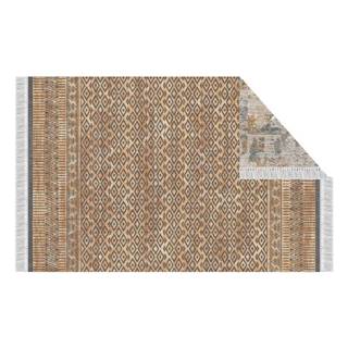 Obojstranný koberec vzor/ hnedá 120x180 MADALA