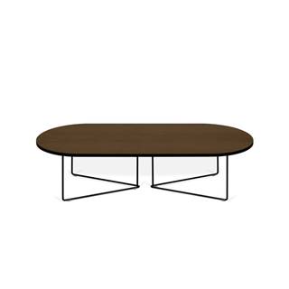 TemaHome Konferenčný stolík s orechovou dyhou  Oval, značky TemaHome
